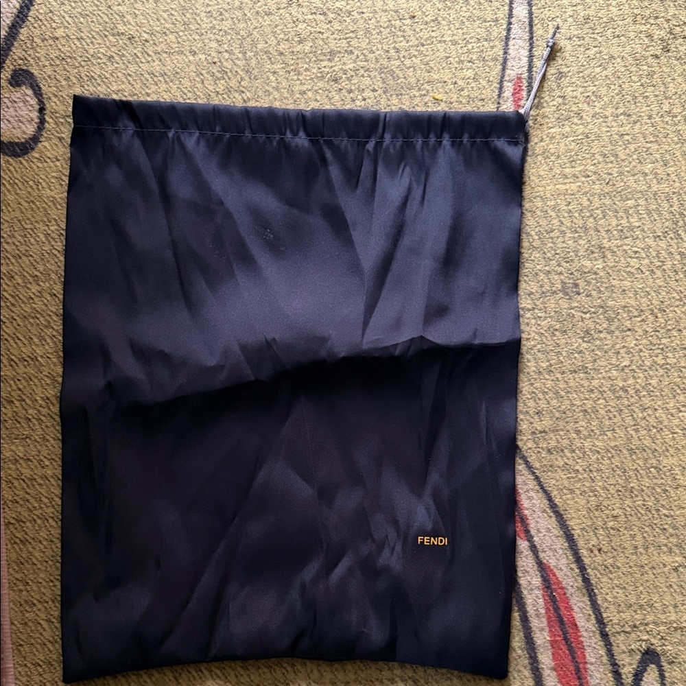 Fendi Black and Gold Dust Bag